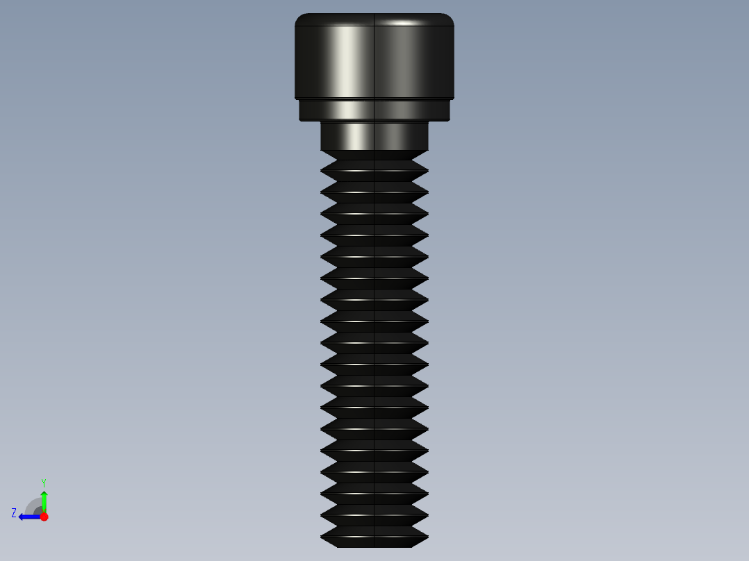 紧固件-IGES 0.2500 Socked Head右视图