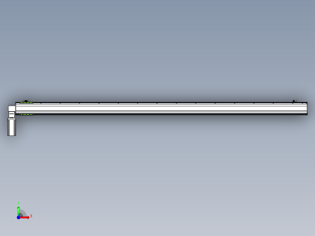 同步带滑台-半封闭B13-L90-S2750-L-Z86-D3前视图