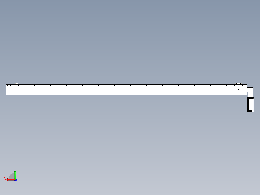 同步带滑台-半封闭B13-L90-S2750-L-Z86-D3后视图