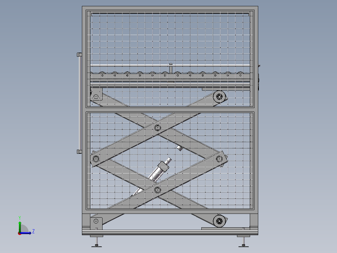 缸体毛坯升降机（液压升降机）左视图