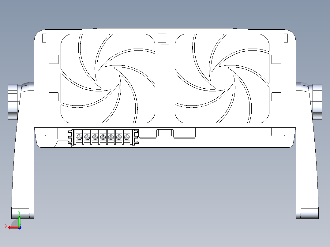 基恩士SJ-F2010_kc图纸模型后视图