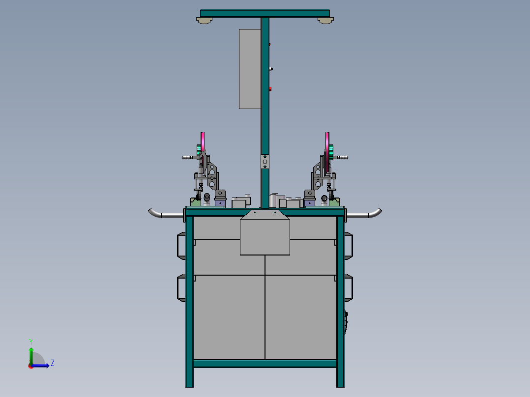 双面胶贴敷机（sw18可编辑+cad）左视图