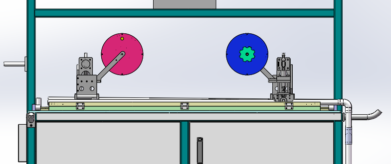 双面胶贴敷机（sw18可编辑+cad）