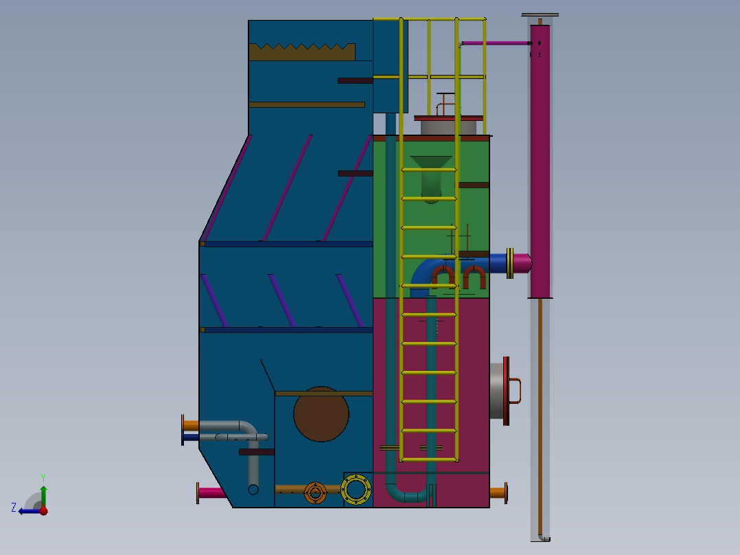 30T一体化净水器sw16可编辑右视图