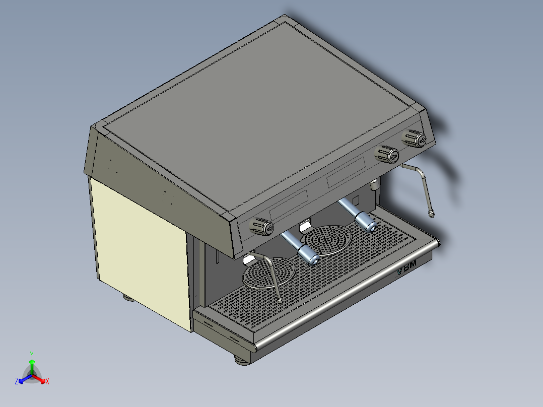 意大利式专业<span style='color: red'>咖啡机</span>全套（3DcadSTP）3D模型