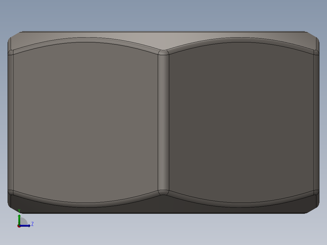 紧固件-Raw Steel Nut 0.3750左视图