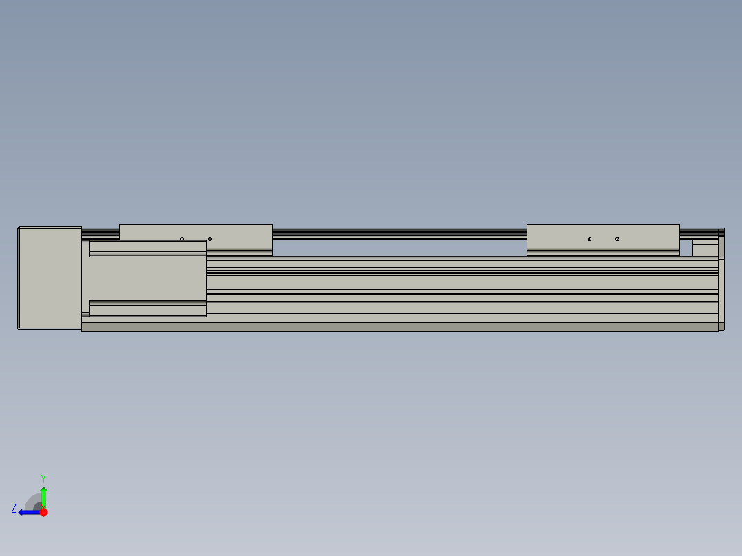 直线模组WG-LHA12-S300-L设计图纸右视图