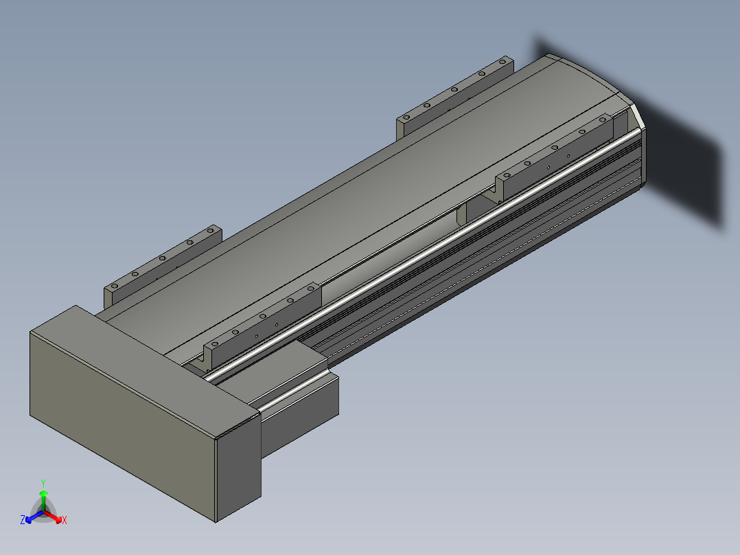 直线模组WG-LHA12-S300-L设计图纸正等轴测图