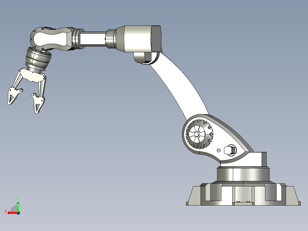 机械手机械臂机器人后视图
