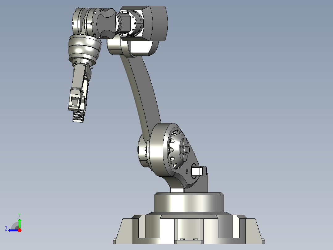 机械手机械臂机器人右视图