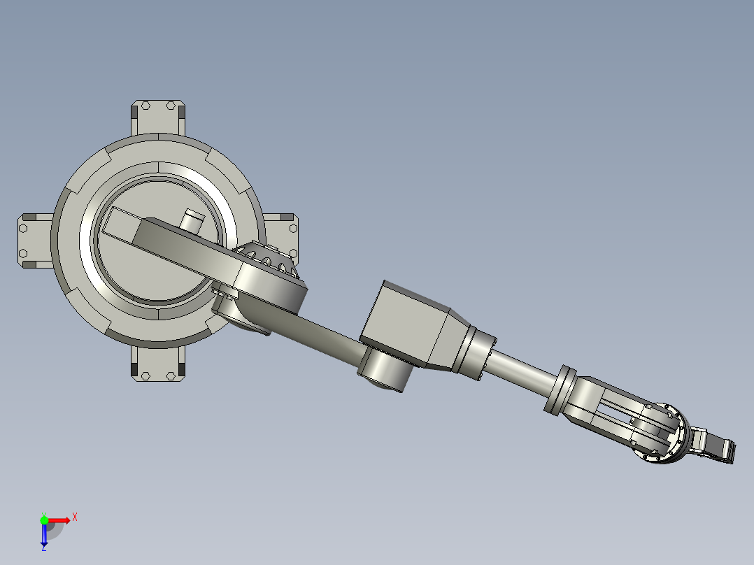 机械手机械臂机器人俯视图