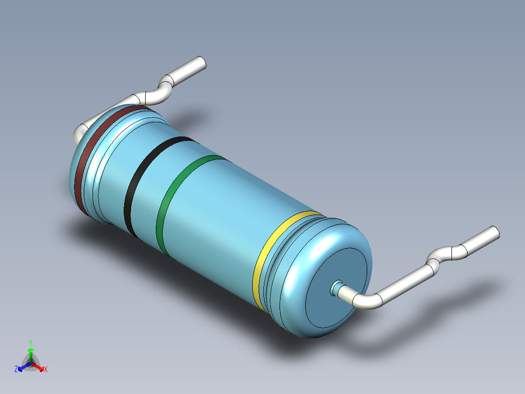 无源元件封装-VR68正等轴测图