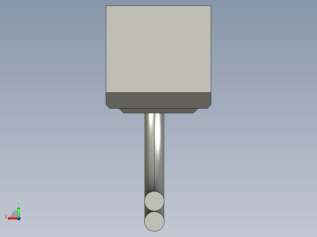 基恩士GT-71(P)_connector_kc图纸模型后视图
