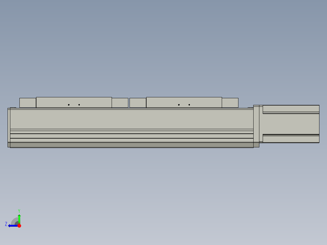 直线模组LHC17-S200-M设计图纸右视图