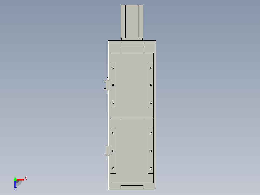 直线模组LHC17-S200-M设计图纸俯视图