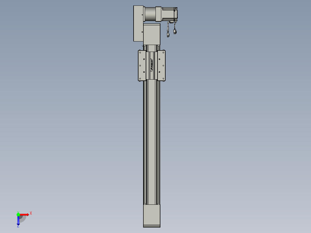 威洛博直线电机模组EB10-L224-S700-BL-ZP75-MS3-5K俯视图