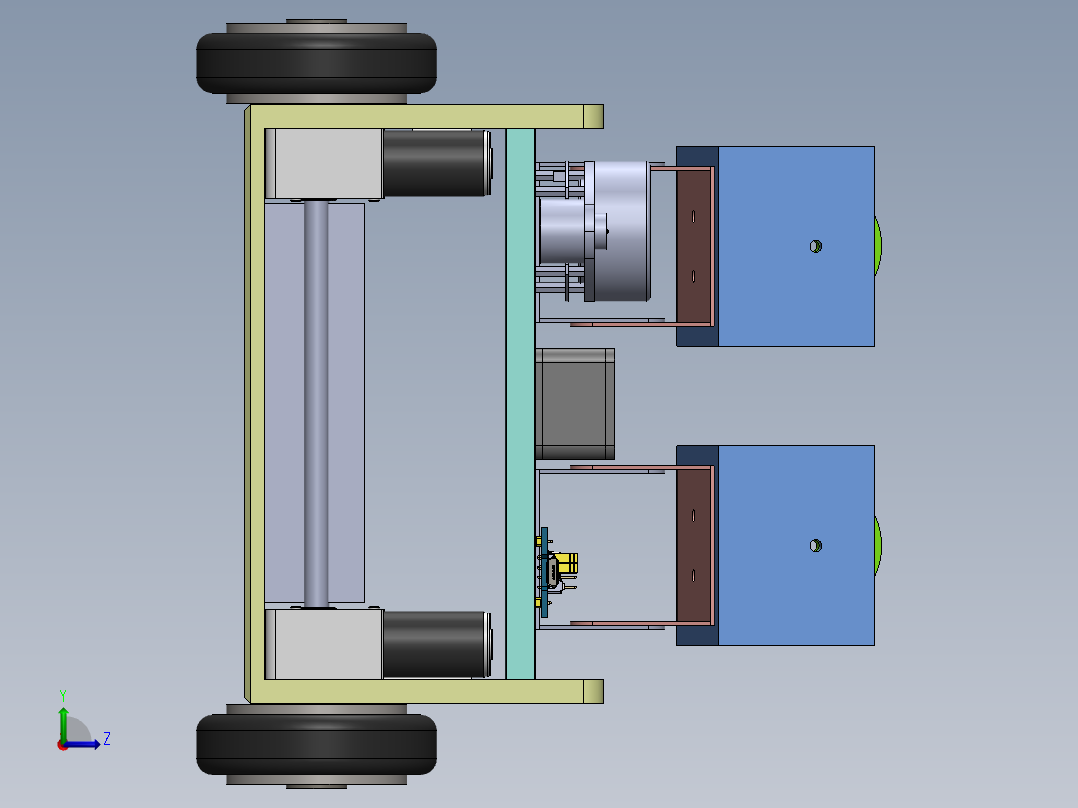喷雾机器人左视图