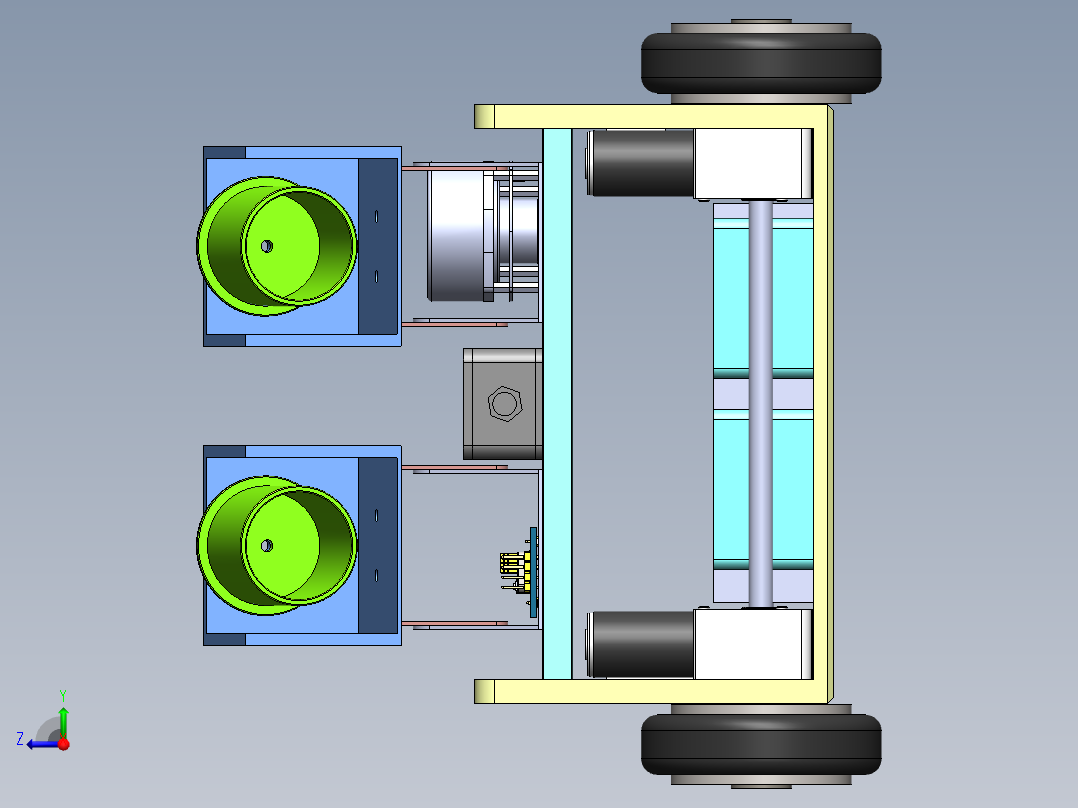 喷雾机器人右视图