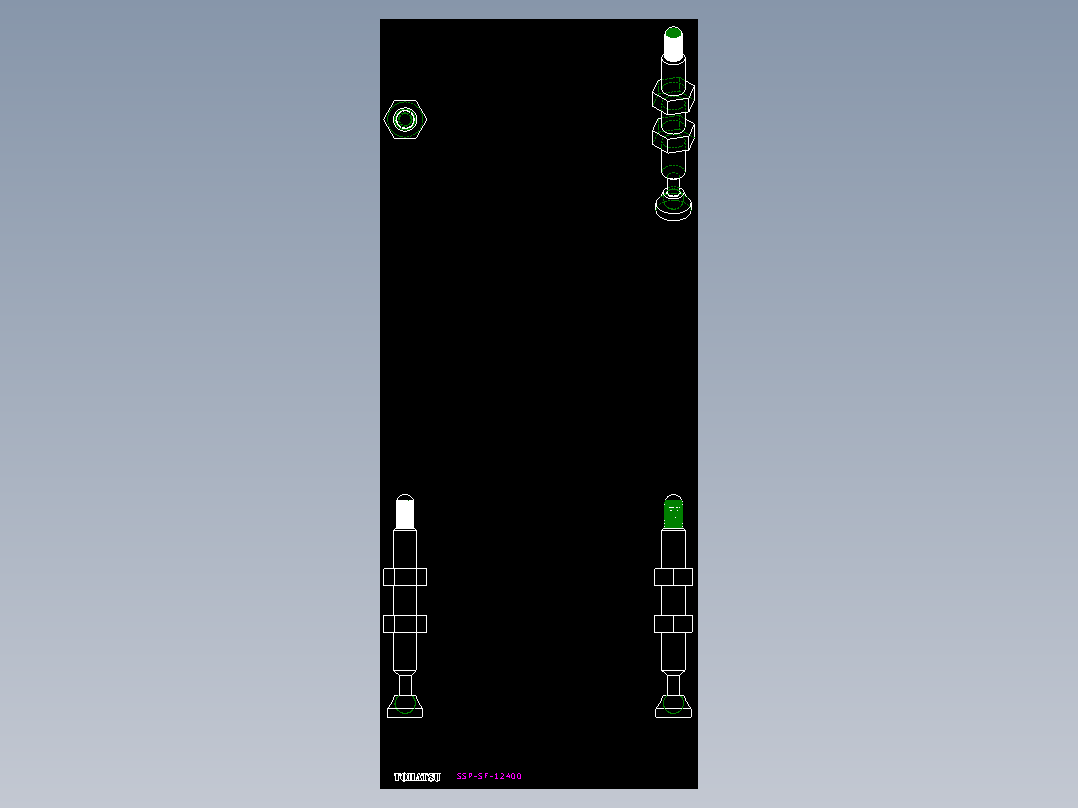 夾鉗附件SSP(D)-2D多系列多零件图纸模型