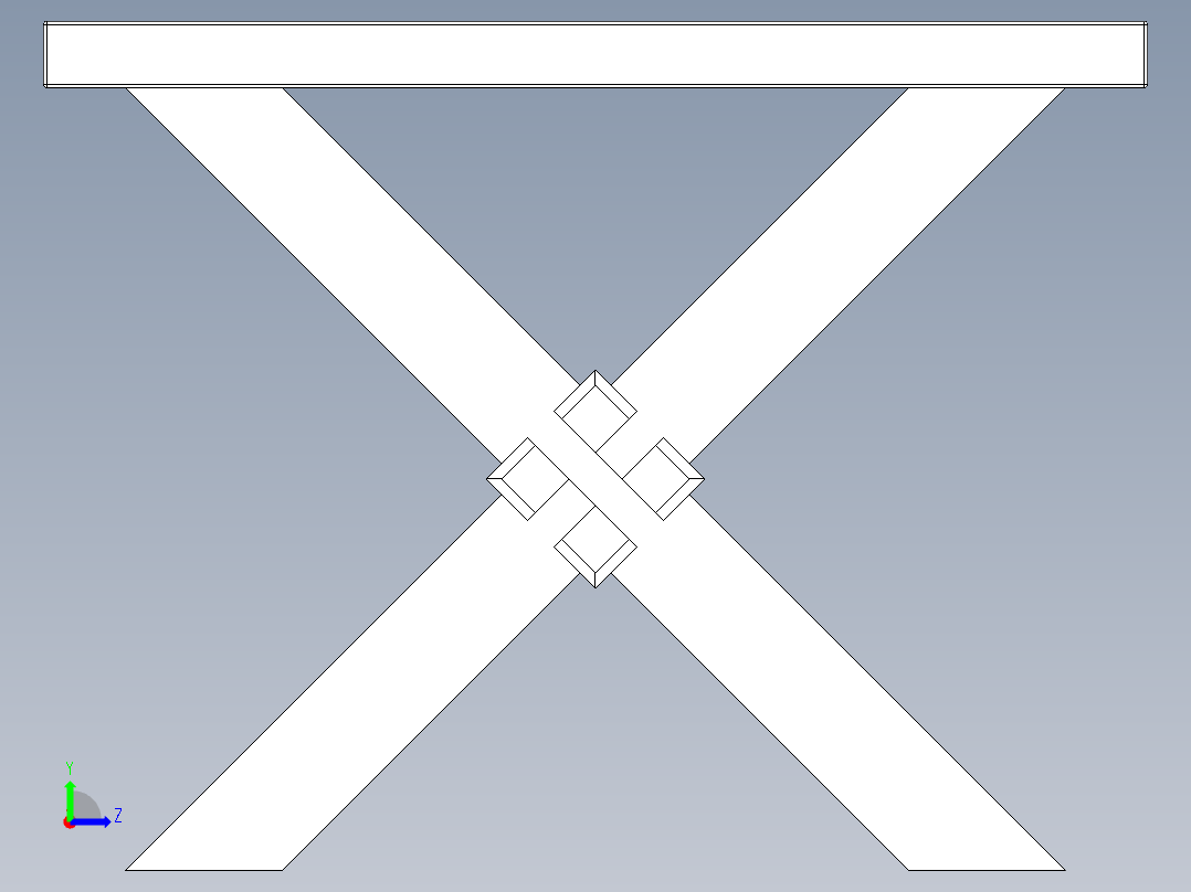 木制桌子左视图
