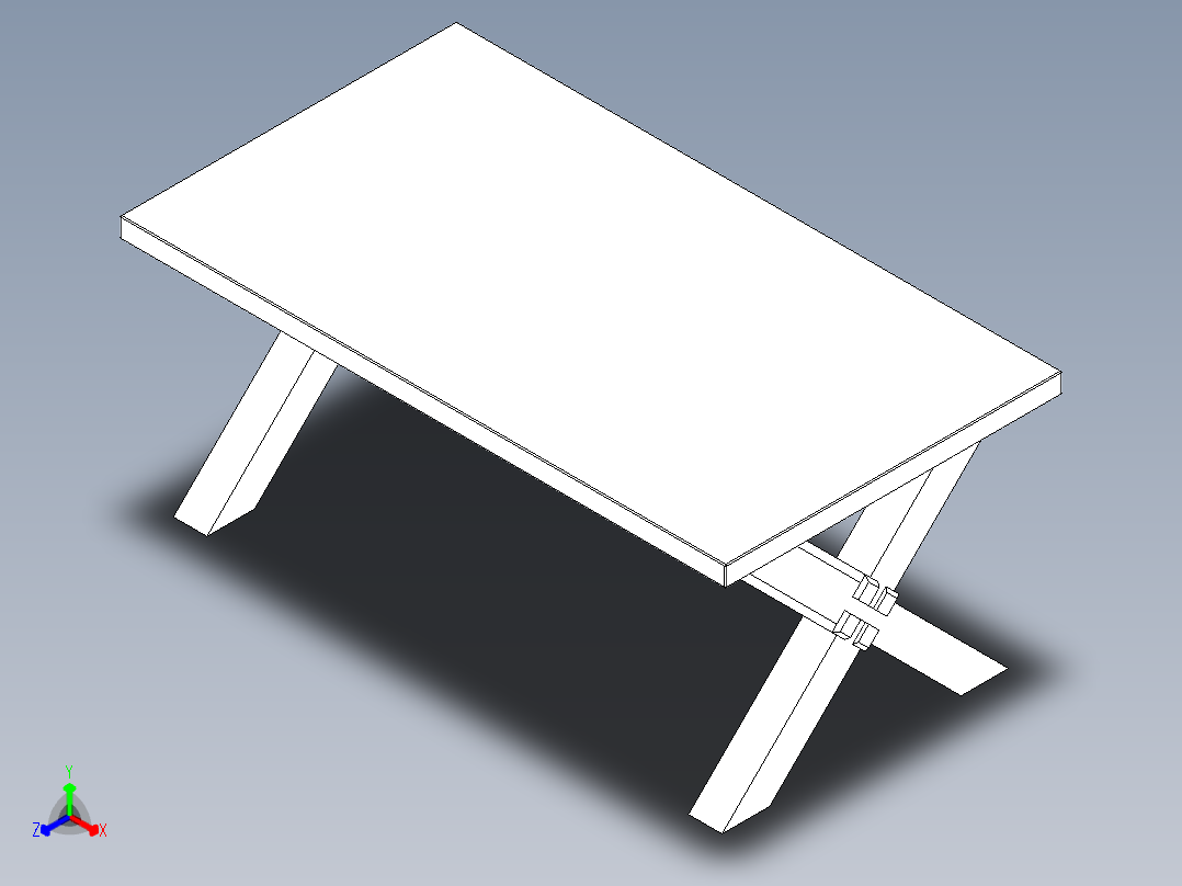 木制桌子正等轴测图