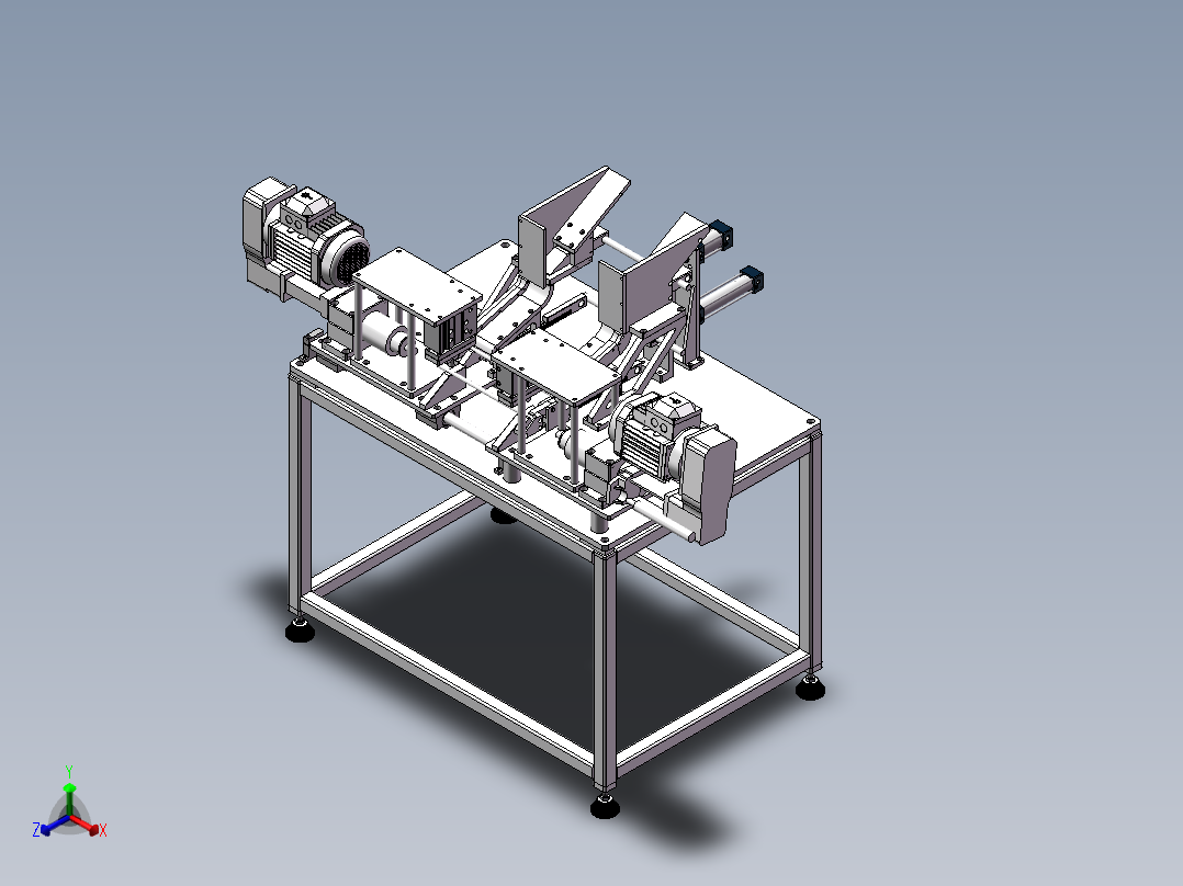 圆棒倒角机（sw18可编辑+工程图）正等轴测图