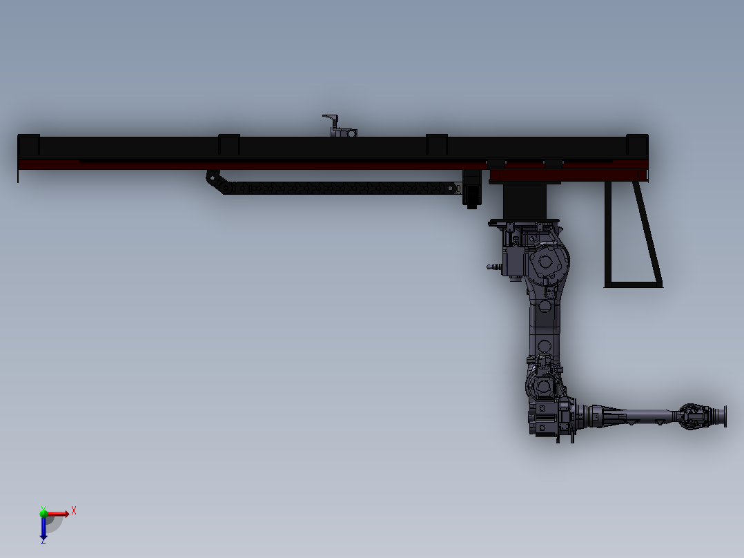 机器人行走轴和安川MH50机器人俯视图