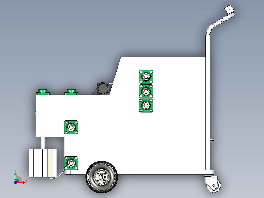 落叶清扫机含三维二维说明书前视图