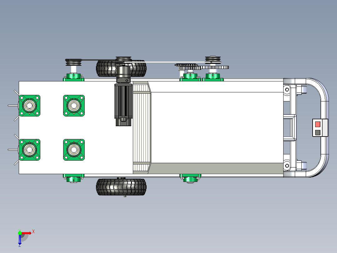 落叶清扫机含三维二维说明书俯视图