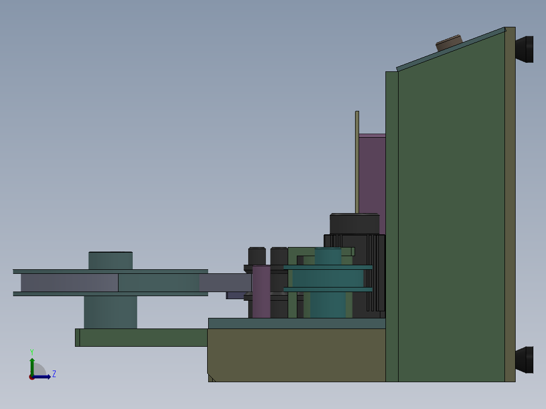 PCB板双面贴胶机（贴双面胶设备） (1)左视图