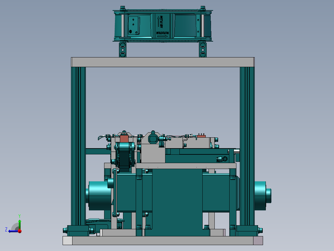 冷却吹风输送机构右视图