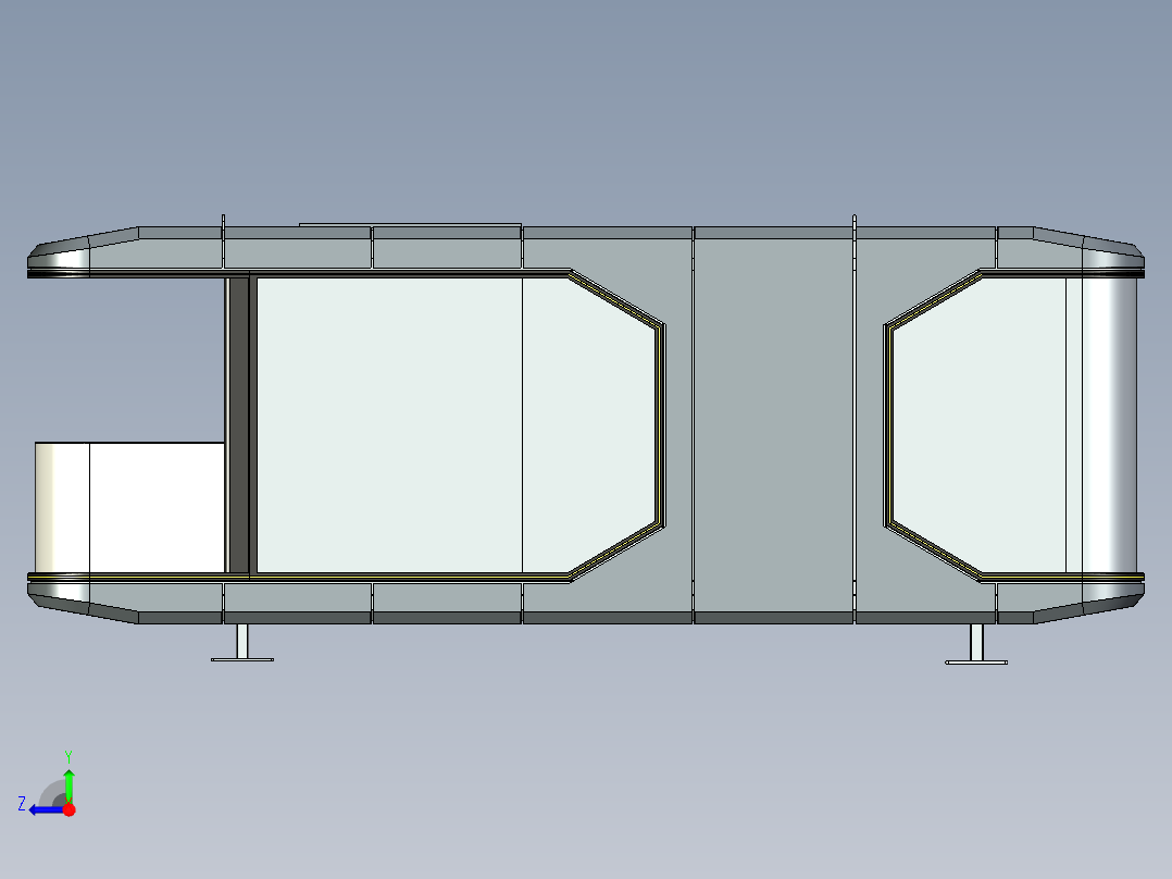 9米民宿太空舱三维模型右视图