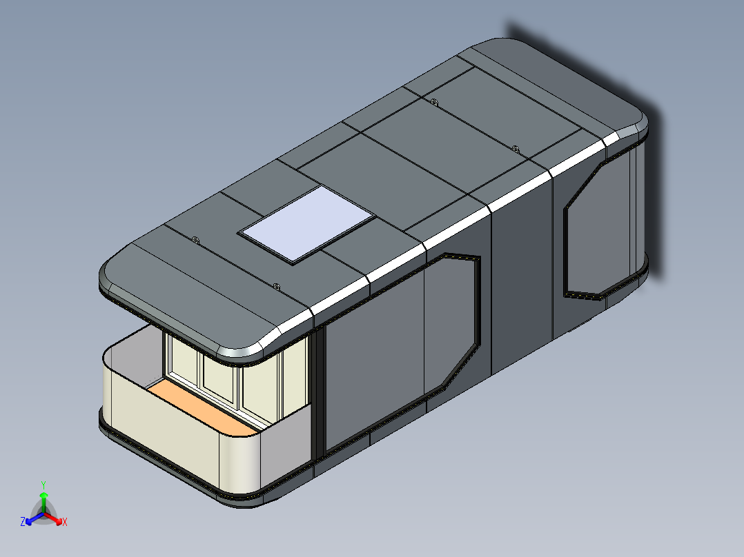 9米民宿太空舱三维模型正等轴测图