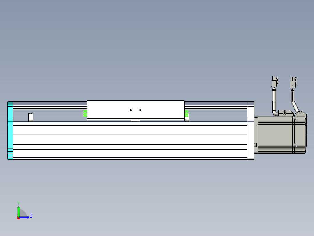 东锦丝杆传动-直线滑台模组DH210-C-L10-S100-BC-P750W-C3左视图