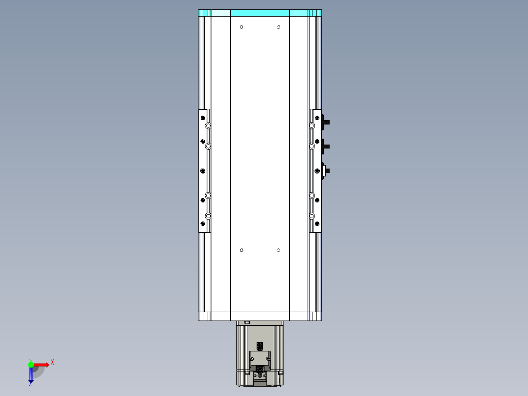 东锦丝杆传动-直线滑台模组DH210-C-L10-S100-BC-P750W-C3俯视图