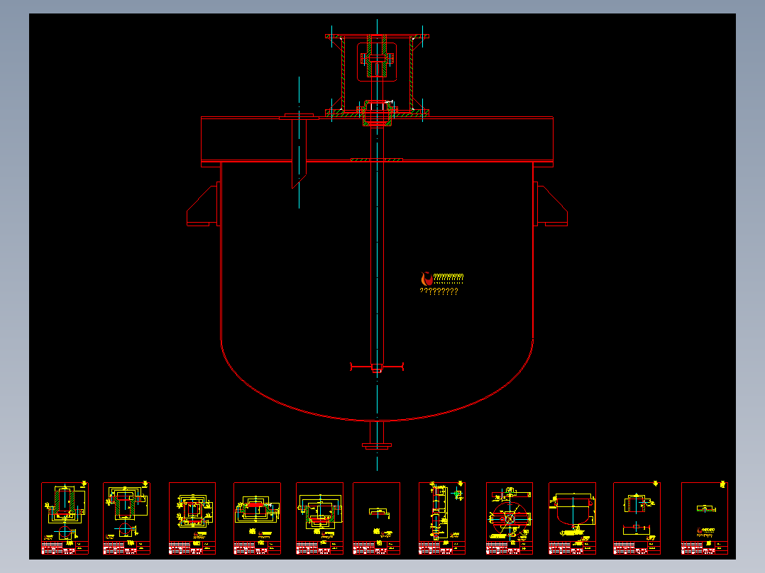 F1<span style='color: red'>分散机</span>(搅拌机)全套制作图