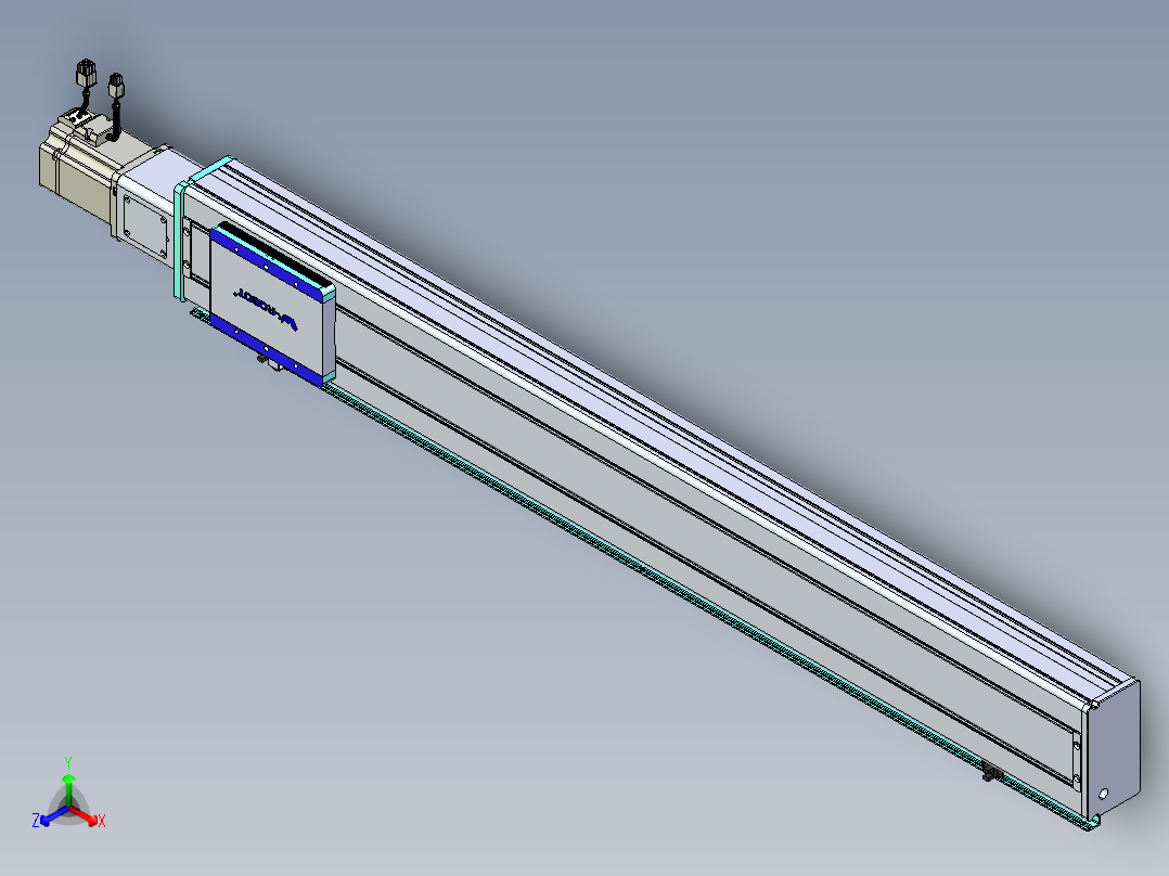 威洛博VC丝杆传动-无尘环境VC14-Lxx-C-S1000-BC-ZP75-C3正等轴测图