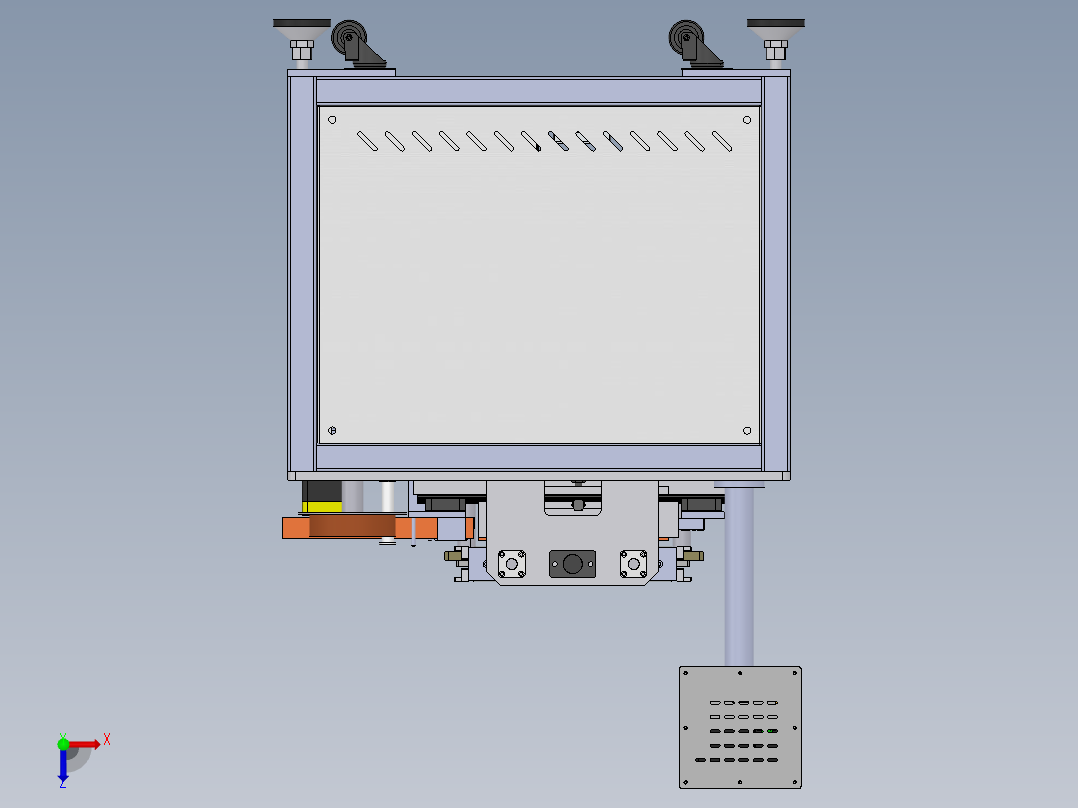 锂电池贴胶带机3D数模图纸 Solidworks20设计俯视图