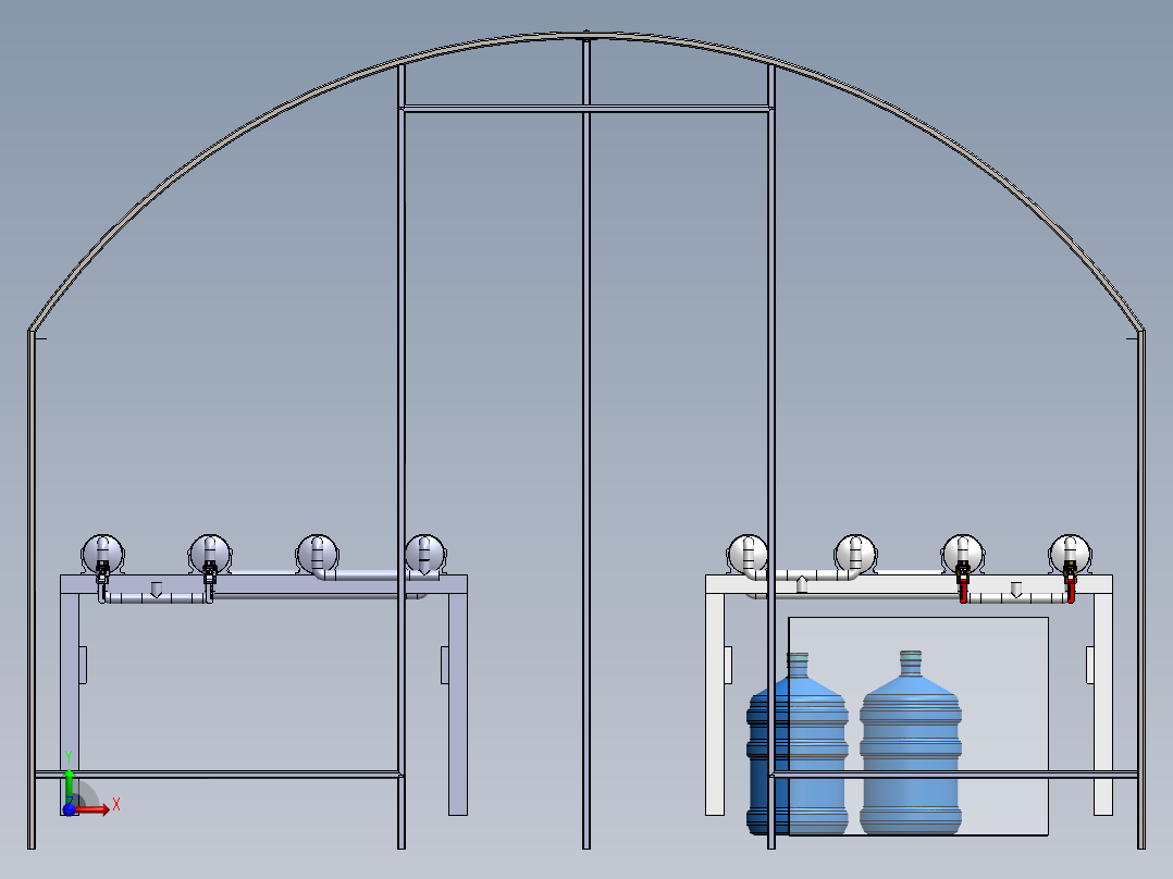水培法12平方米前视图