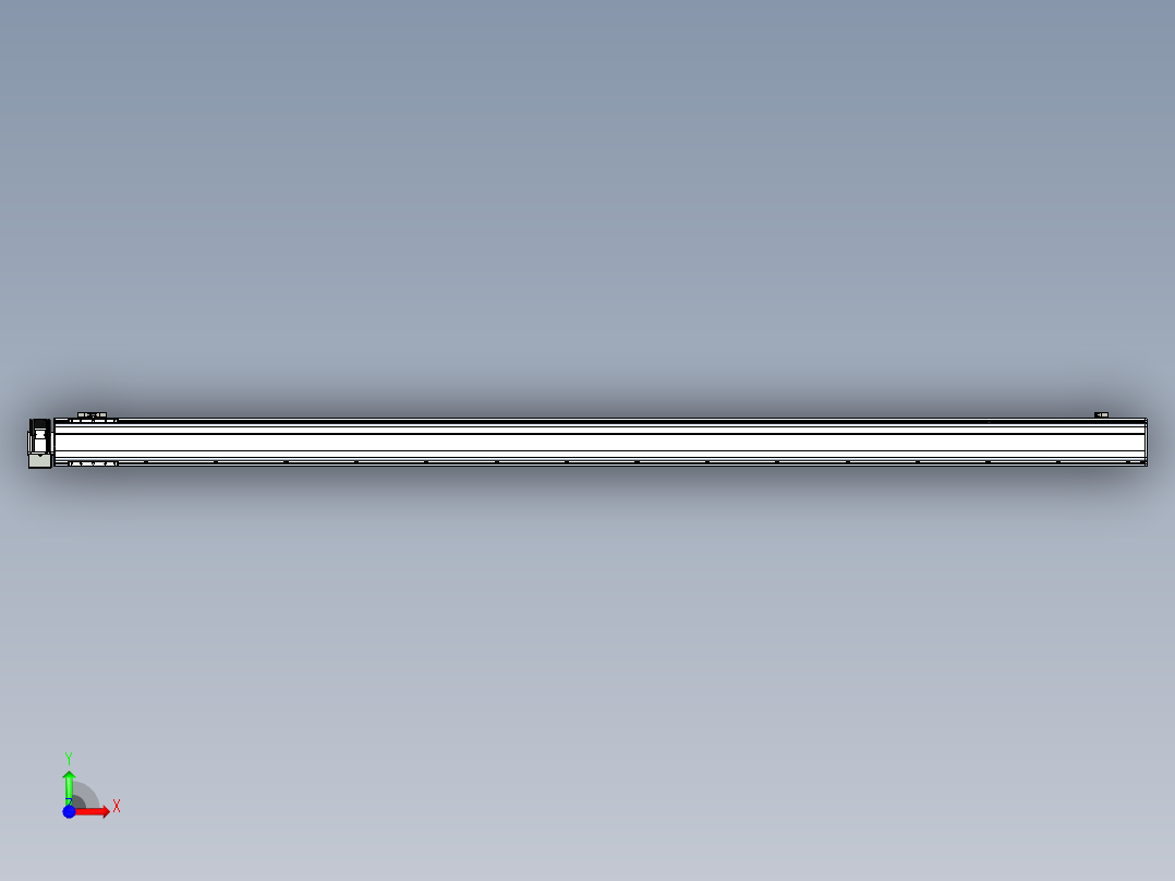 同步带滑台-半封闭B13H-L45-S2850-LU-P40-D3前视图