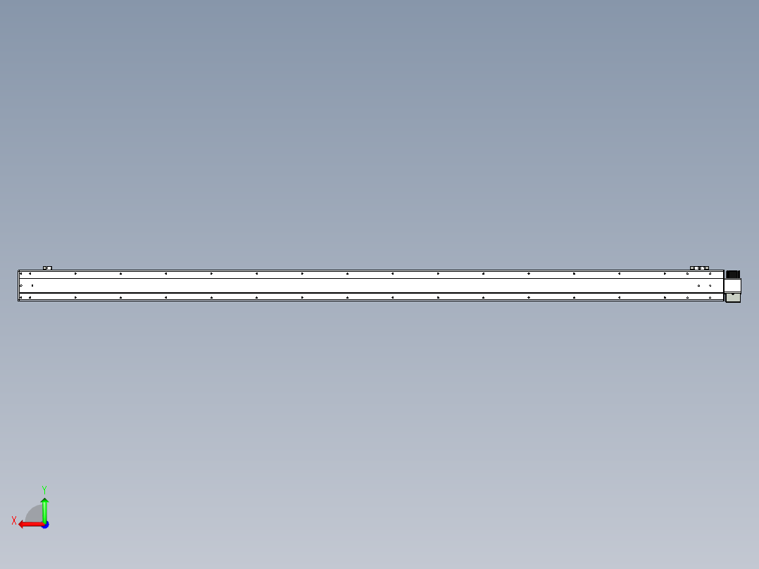 同步带滑台-半封闭B13H-L45-S2850-LU-P40-D3后视图
