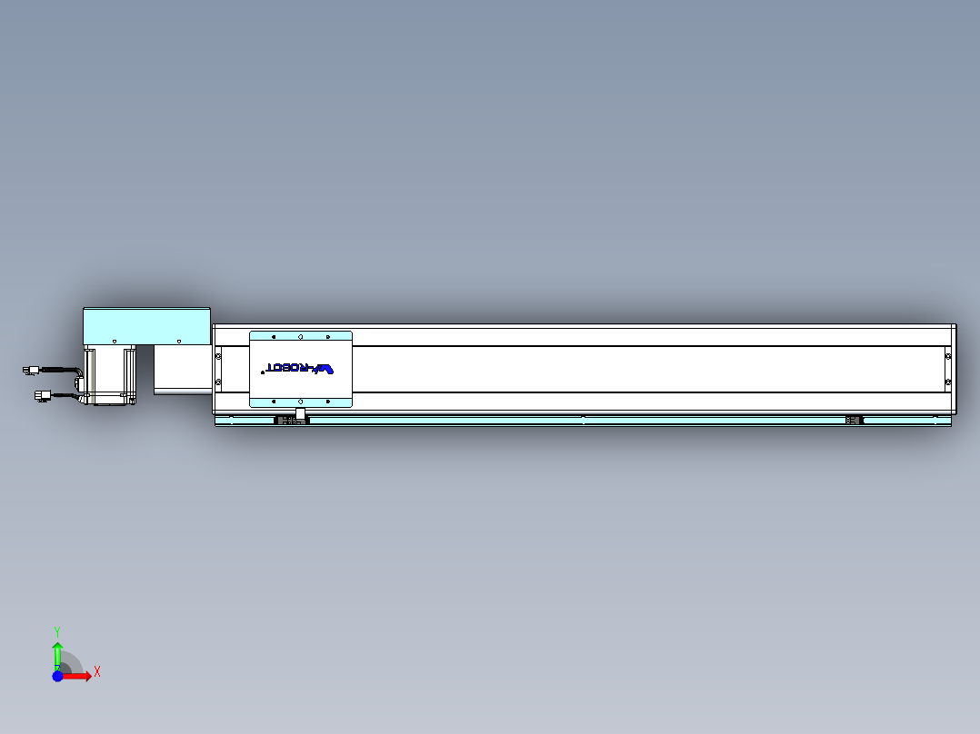 威洛博VBC同步带传动一无尘环境VBC14-L45-S850-BR-ZP75-C3前视图