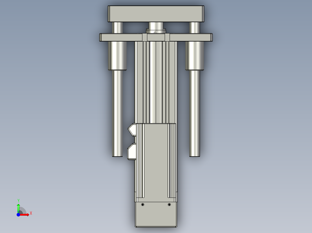 12VZ电动缸-VZ6D-S100-BD前视图