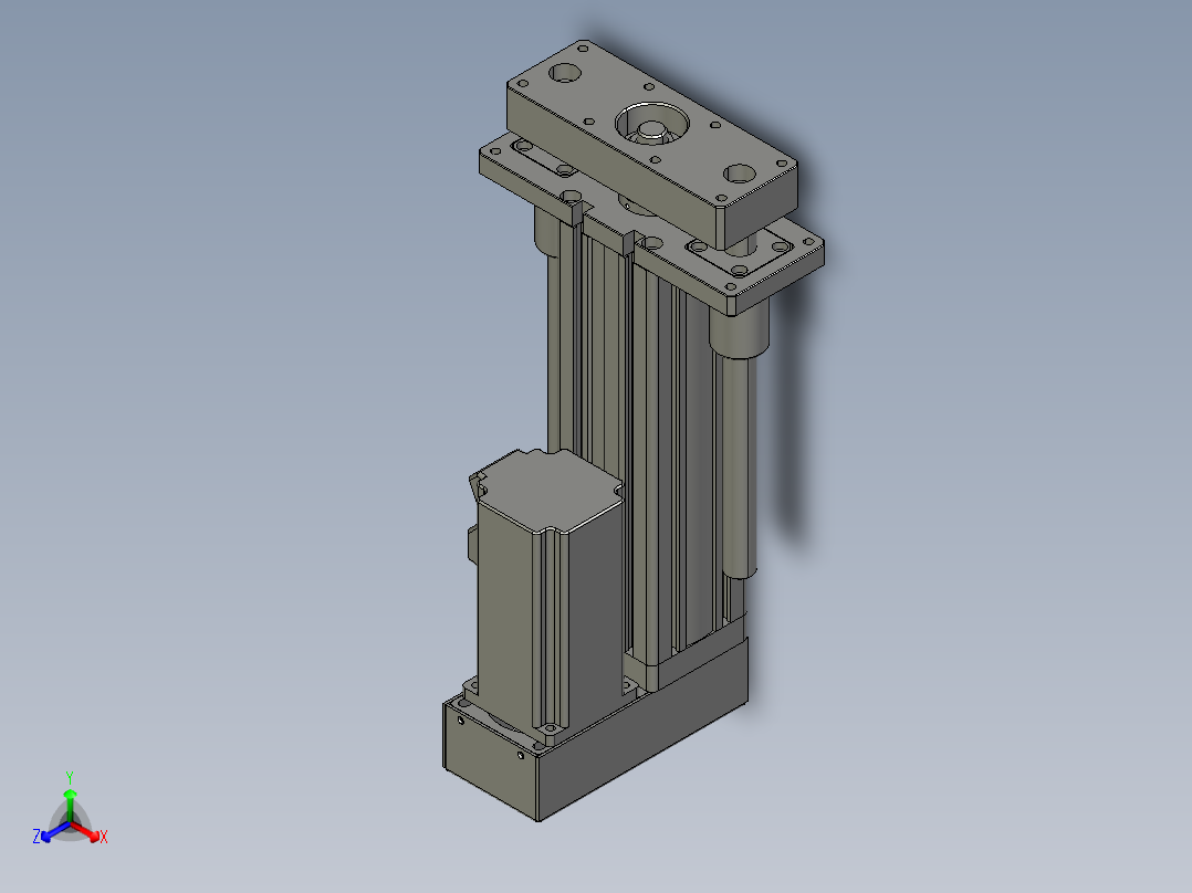 12VZ电动缸-VZ6D-S100-BD正等轴测图
