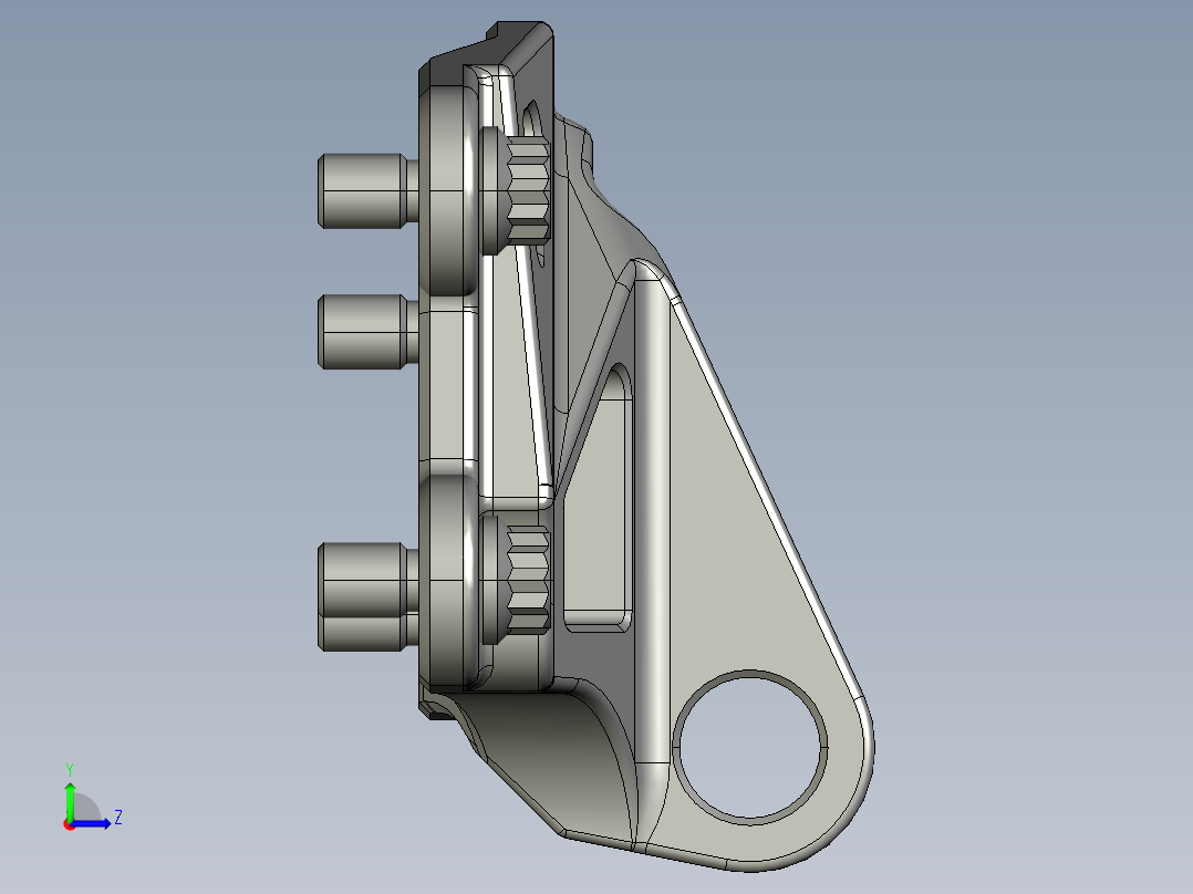 GE喷气发动机支架2左视图