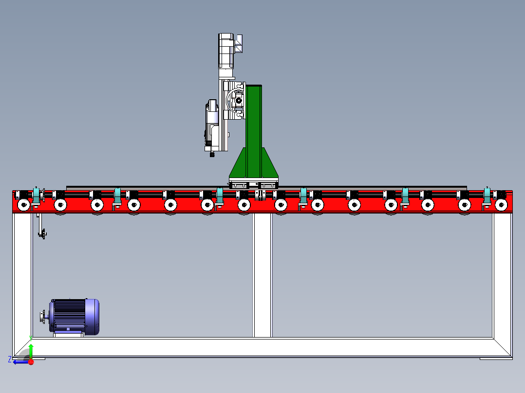 马赛克玻璃切割机三维模型设计右视图