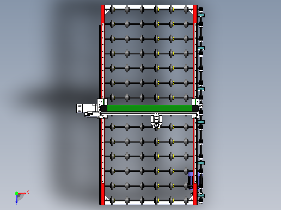 马赛克玻璃切割机三维模型设计俯视图