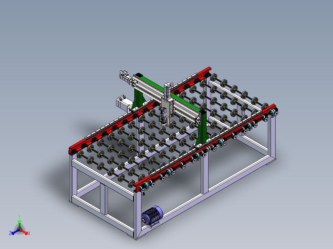 马赛克玻璃切割机三维模型设计正等轴测图