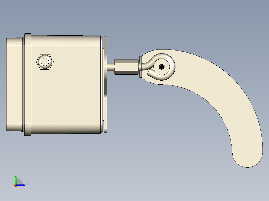 旋转式液位传感器左视图