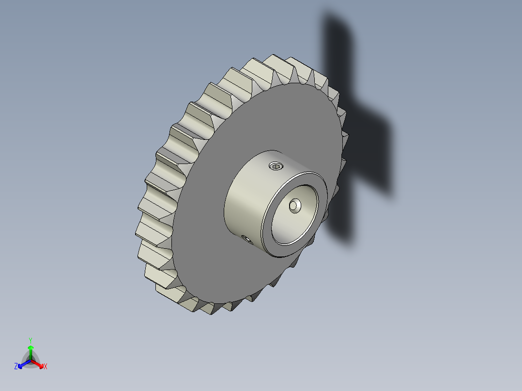 链轮-Sprocket_28-30-44-45_20-3正等轴测图